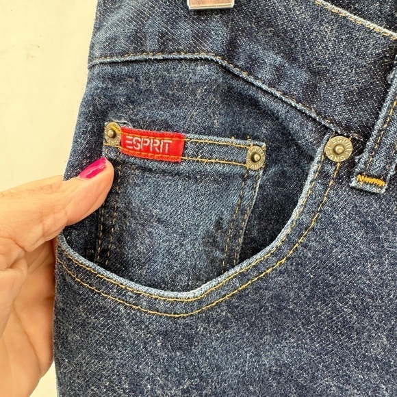 ESPIRIT Vintage blue high waist denim button fly jean.  7/8 - Picture 5 of 8